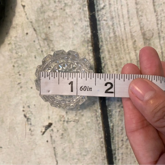 Vintage glass salt cellars with tiny wine glass. - Picture 3 of 5